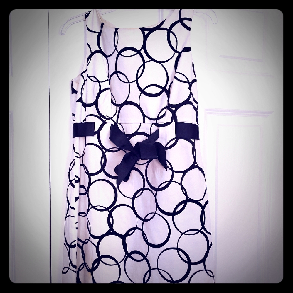 Black and white dress with black